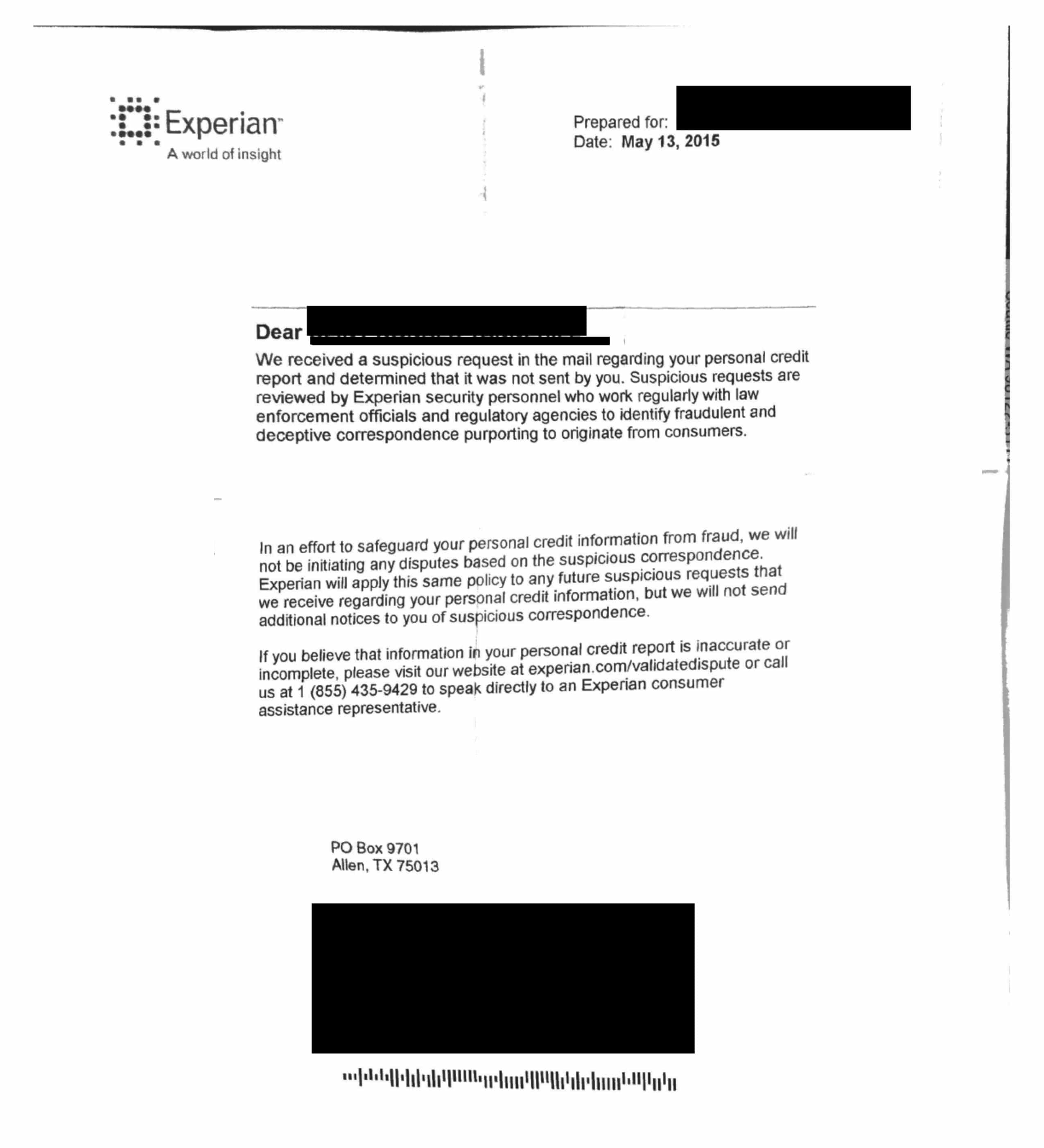 Equifax cover letter October 30
