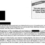 Bank Of America Letter to customer with name and date redacted.